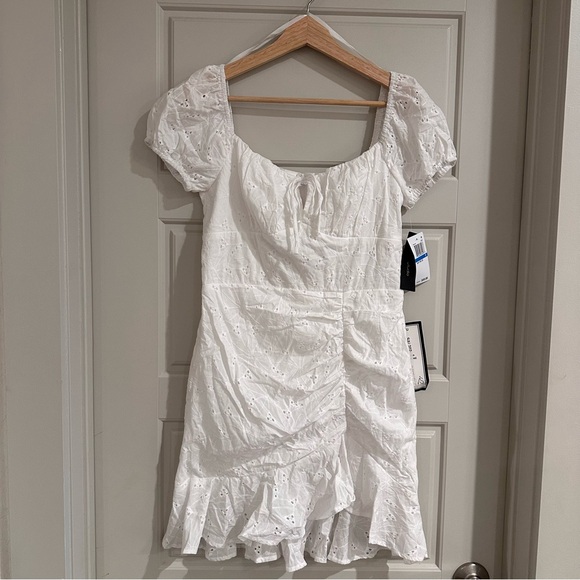 City Studio Dresses & Skirts - City Studio White‎ Mini Eyelit Dress Size small